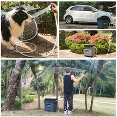 Pro 10Gal/38L Cordless Pressure Washer | 5H Runtime & LCD Display | 4-Nozzle for Cars/RVs/Pet Bathing | Leak-Proof All-Terrain Water Tank | Heavy-Duty Outdoor Cleaner for Mud, Camping & Patio