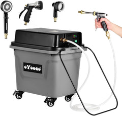 Pro 10Gal/38L Cordless Pressure Washer | 5H Runtime & LCD Display | 4-Nozzle for Cars/RVs/Pet Bathing | Leak-Proof All-Terrain Water Tank | Heavy-Duty Outdoor Cleaner for Mud, Camping & Patio