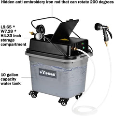 Pro 10Gal/38L Cordless Pressure Washer | 5H Runtime & LCD Display | 4-Nozzle for Cars/RVs/Pet Bathing | Leak-Proof All-Terrain Water Tank | Heavy-Duty Outdoor Cleaner for Mud, Camping & Patio